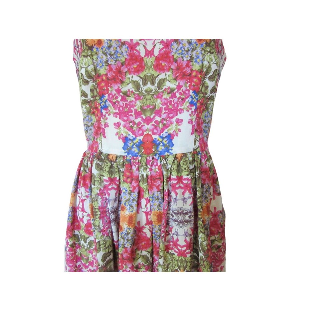 New w Tags, Maggy London Fit Flare Pink Floral Dress in Size 2 - Picture 2 of 8